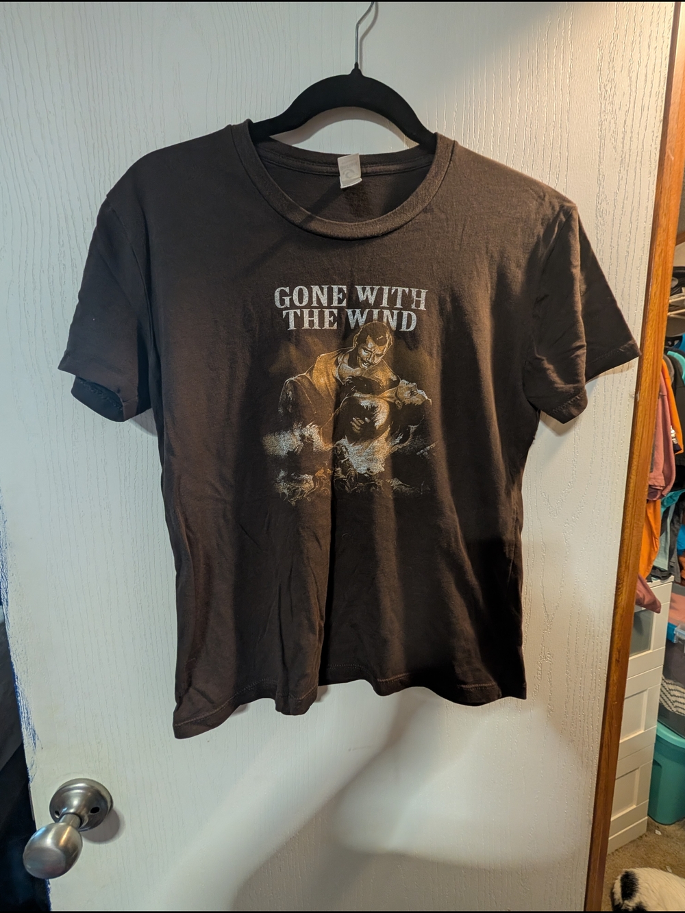 Gildan Black Graphic 'Gone With The Wind' Short Sleeve Tee